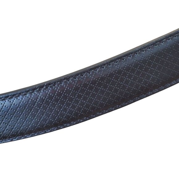 MIO MARINO Belt Black NWOT Linxx Designer Ratchet Leather ADJUSTABLE up to 58" - Picture 8 of 12